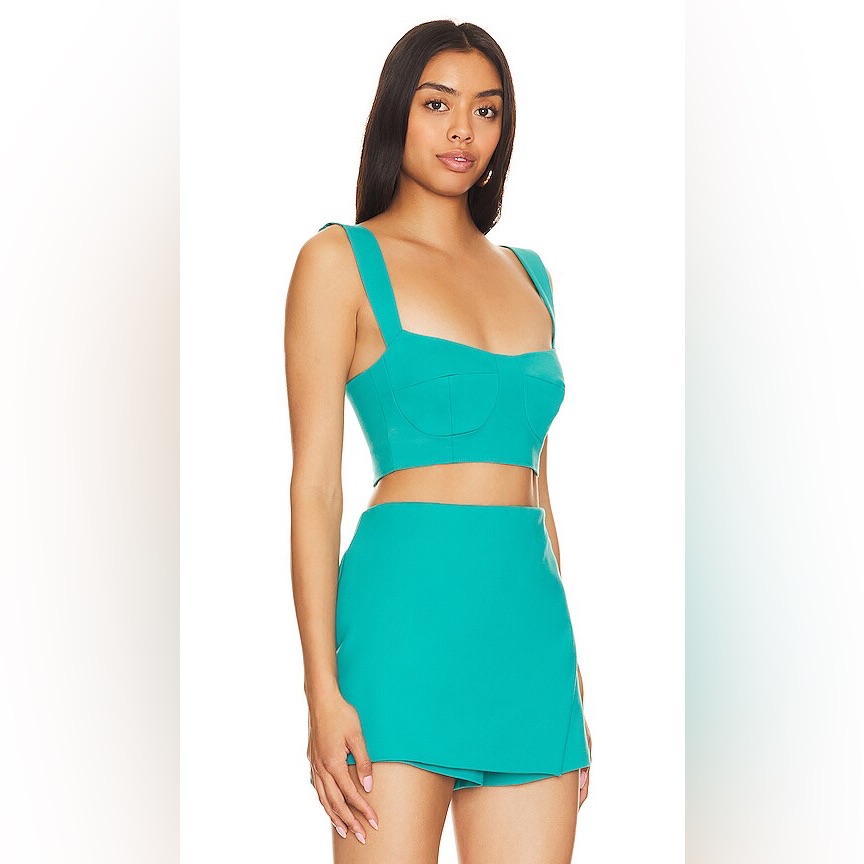 Sale! Show Me Your Mumu Sally Crop Top In Teal - Nwt